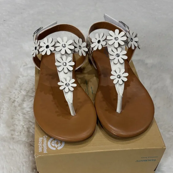 Thereabouts ,Size3 (Girl)White Floral Sandals - Picture 15 of 17